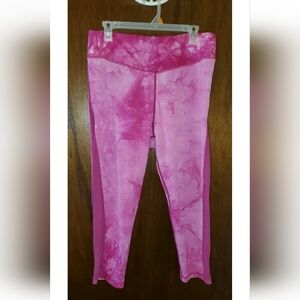ZYIA Active Hendrix Pink Tie Dye Leggings Sz 16-18